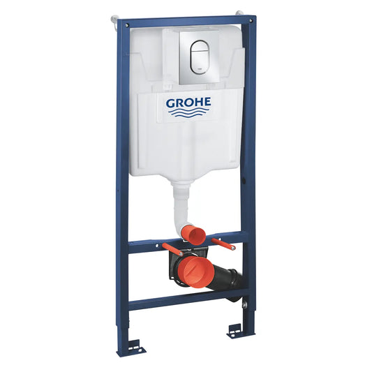 Grohe RAPID SL 3-in-1 Inbouwframe voor Toilet - 1,13 m - Slim Arena-plaat Verticaal - Met Beugels
