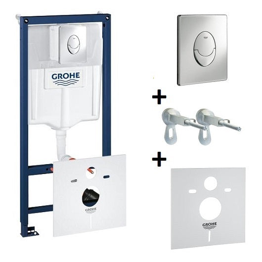 Grohe RAPID SL 4-in-1 Inbouwframe voor Toilet - 1,13 m - Skate Air - Beugels - Geluidsabsorberende Set