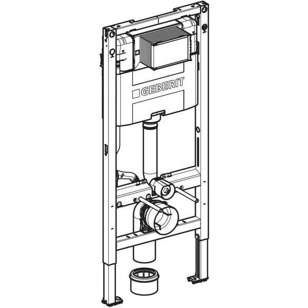 Geberit Duofix inbouwframe voor toilet, Omega 12 cm, H112