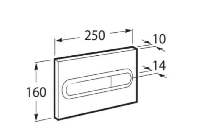 ROCA Duplo One Inbouwtoiletframe met PL7 Dubbele Spoelknop Matzwart - DLY252