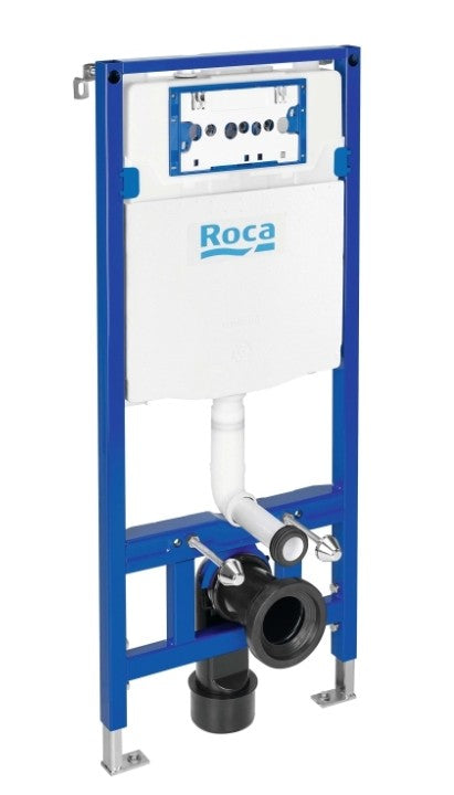 ROCA Duplo One Inbouwtoiletframe met PL10 Dubbele Spoelknop Matzwart - DLY253