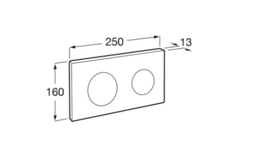 ROCA Duplo One Inbouwtoiletframe met PL10 Dubbele Spoelknop Matzwart - DLY253