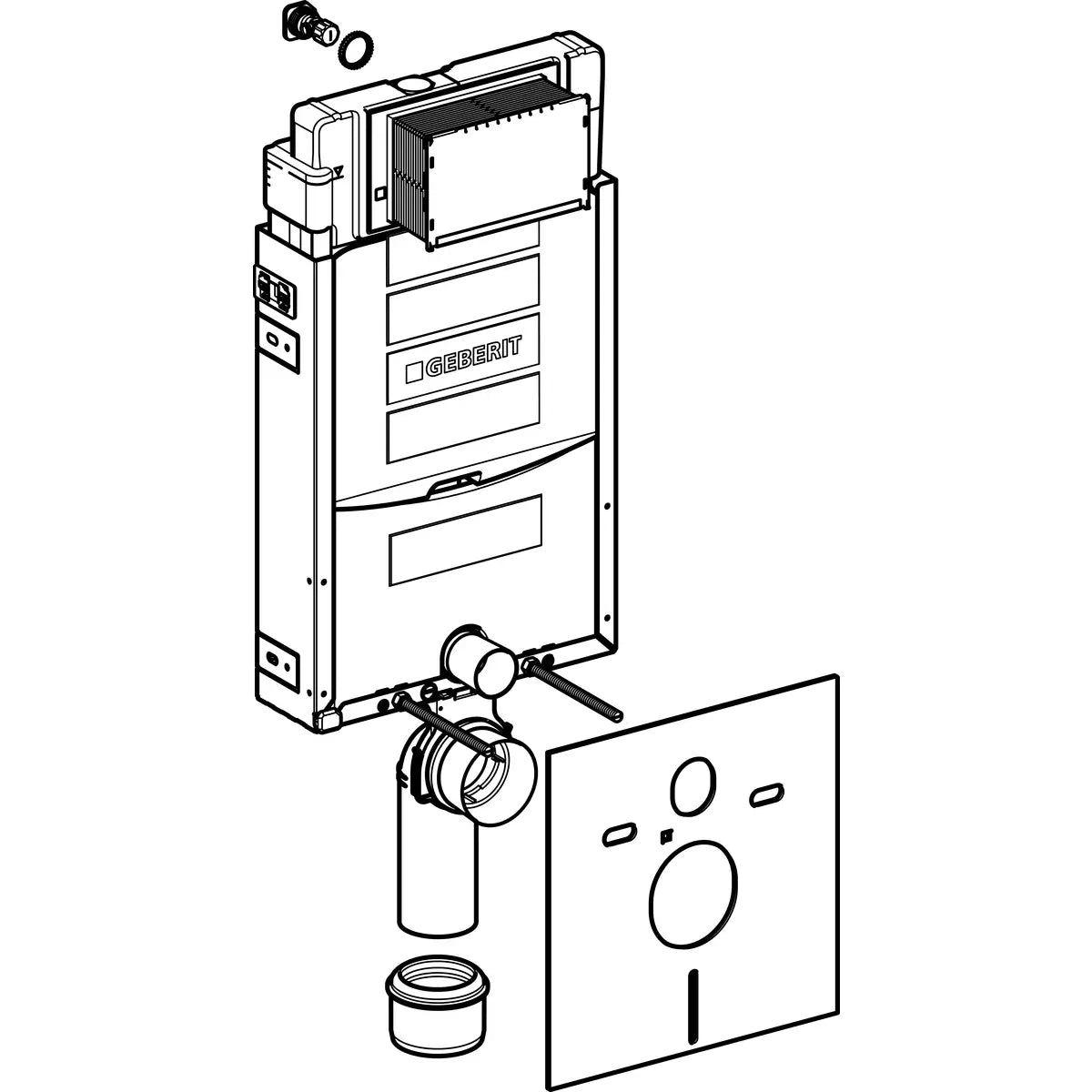 Geberit Kombifix Super Frame voor Toilet - Sigma 12 cm - H108