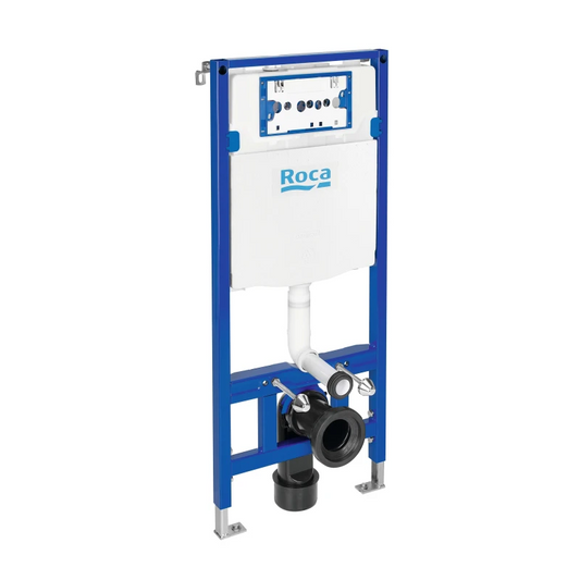 ROCA Duplo One Inbouwtoiletframe met PL1 Dubbele Spoelknop Wit - DLY251