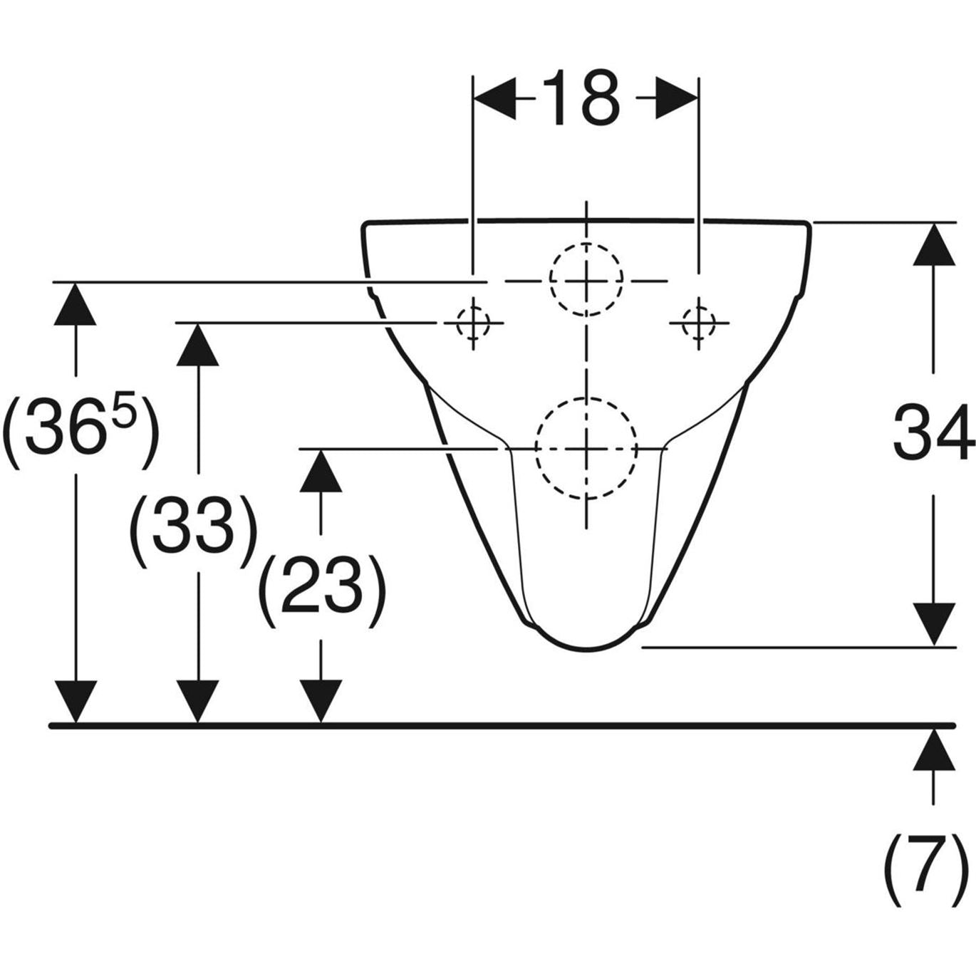 Geberit Selnova Compact Wandtoilet met Spoelfunctie - Rimfree - Kort - 48 cm