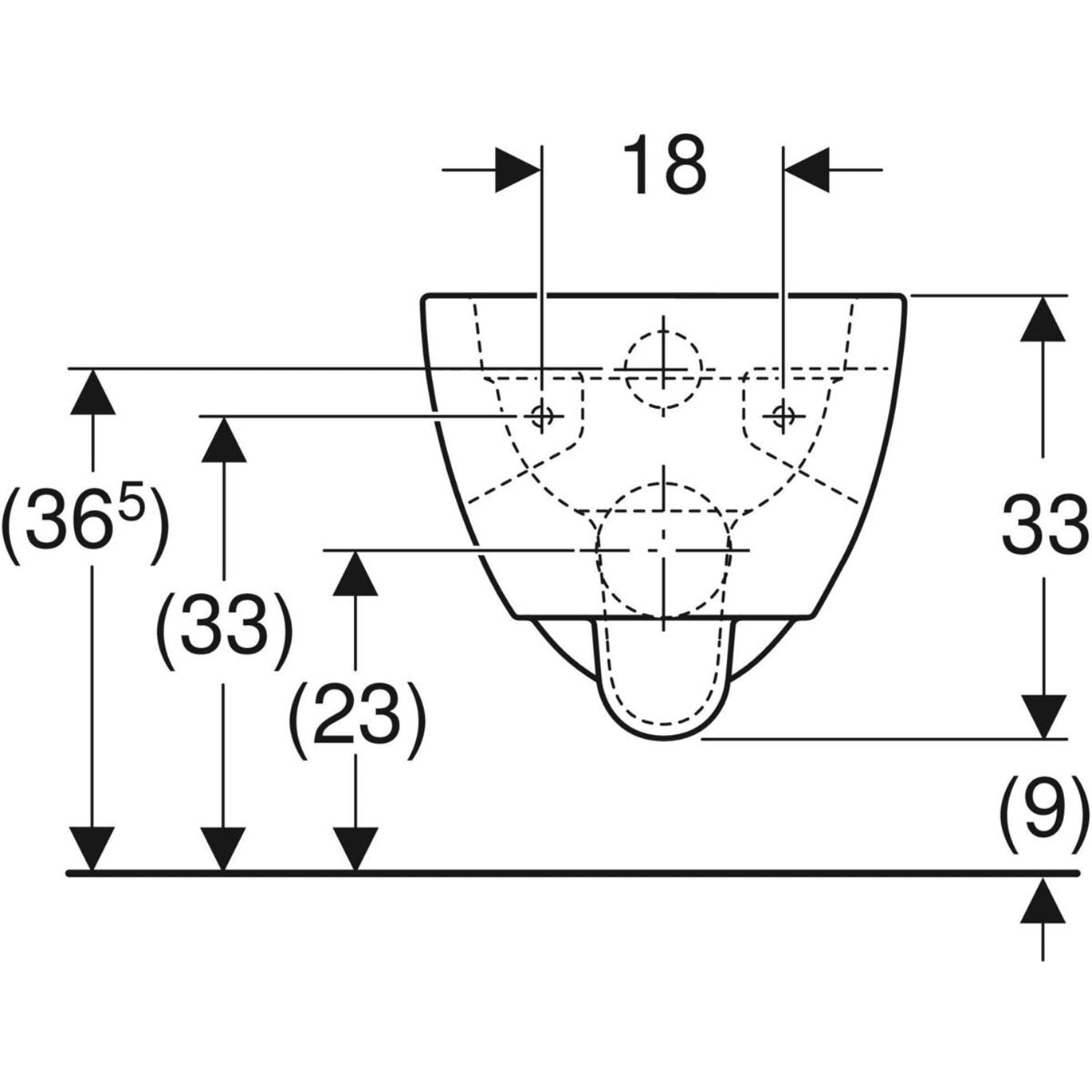 Geberit Selnova Premium Wandtoilet met Spoelfunctie - Rimfree - 53 cm - Gedeeltelijk Verborgen Bevestigingen
