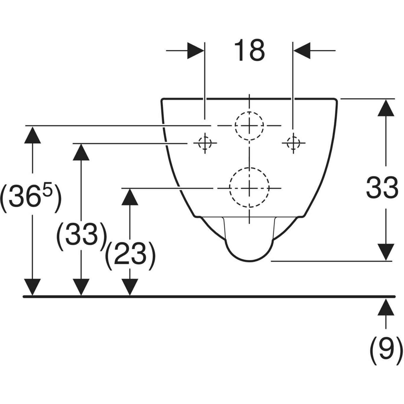 Geberit Selnova Compact Premium Wandtoilet met Spoelfunctie - Rimfree - Kort - 49 cm - Verborgen Bevestigingen