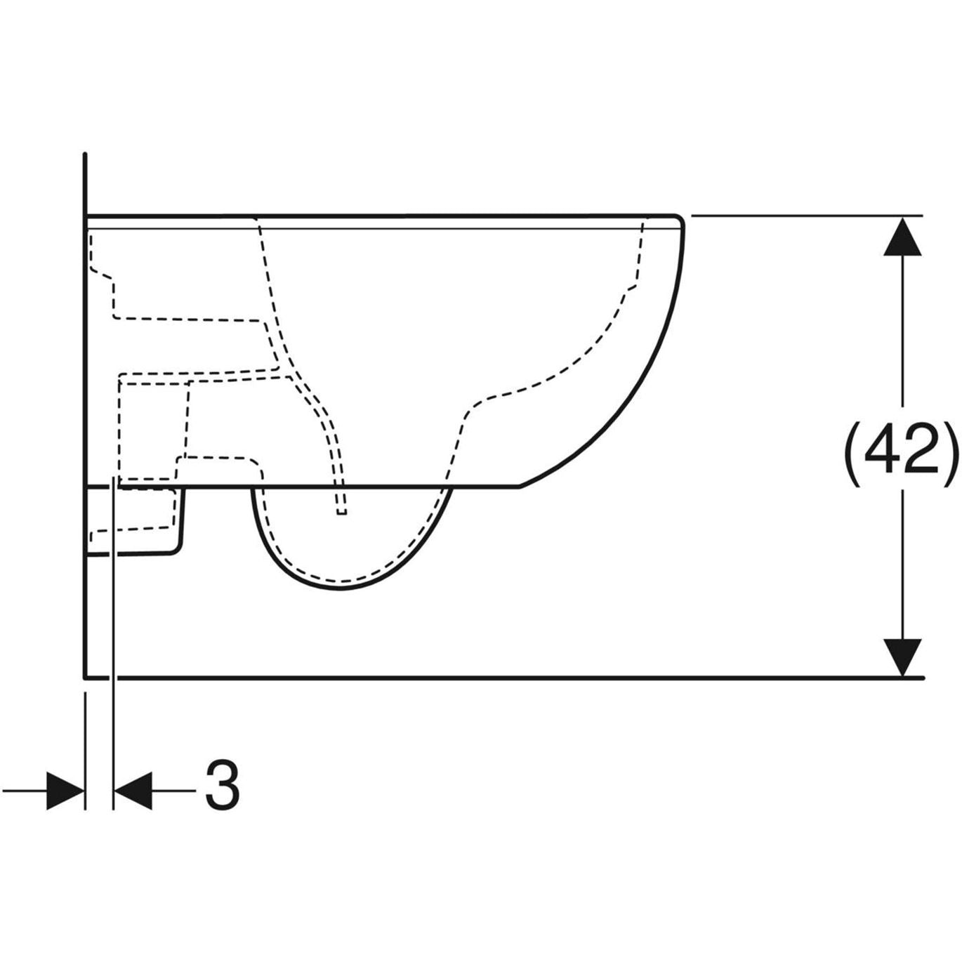Geberit Selnova Premium Wandtoilet met Spoelfunctie - Rimfree - 53 cm - Verborgen Bevestigingen