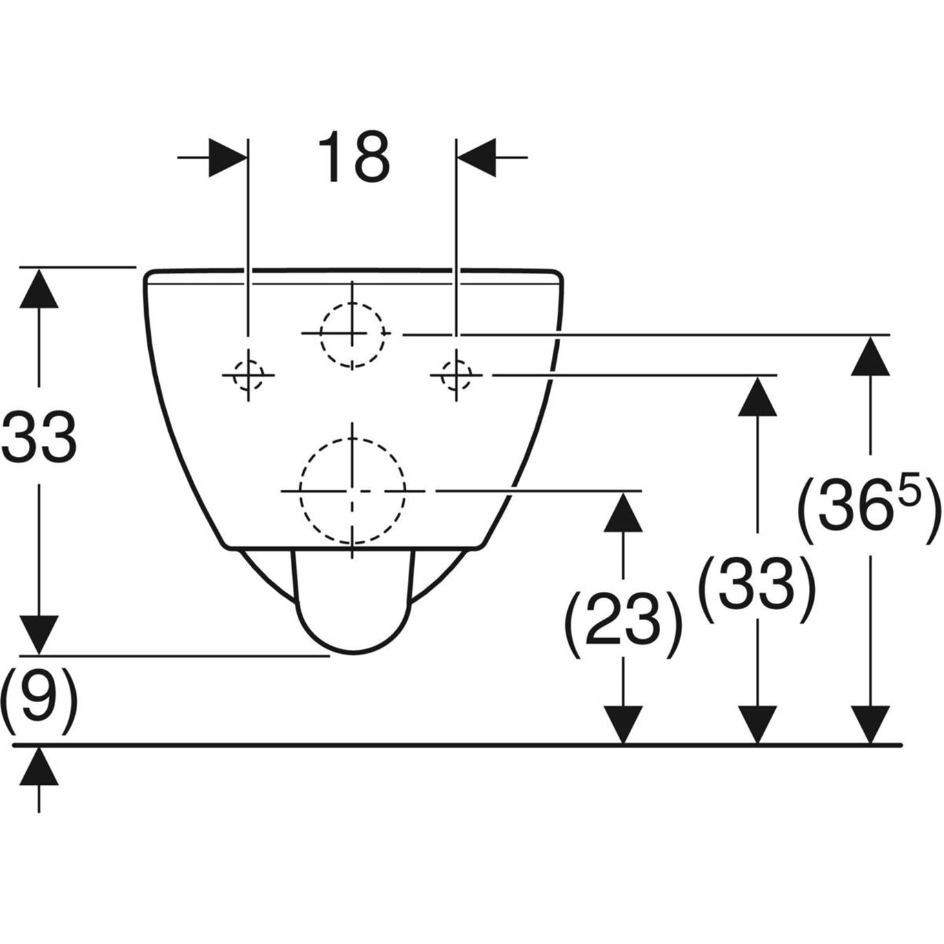 Geberit Selnova Premium Wandtoilet met Spoelfunctie - Rimfree - 53 cm - Verborgen Bevestigingen