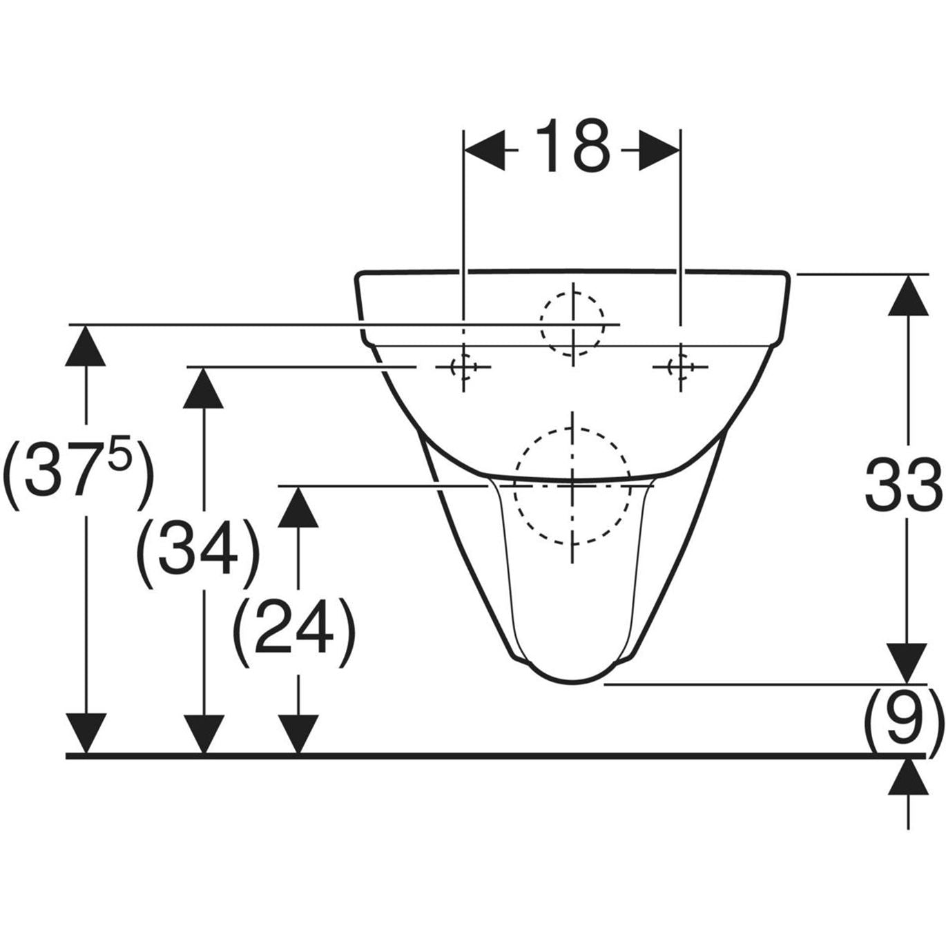 Geberit Selnova Wandtoilet met Spoelfunctie - 53 cm