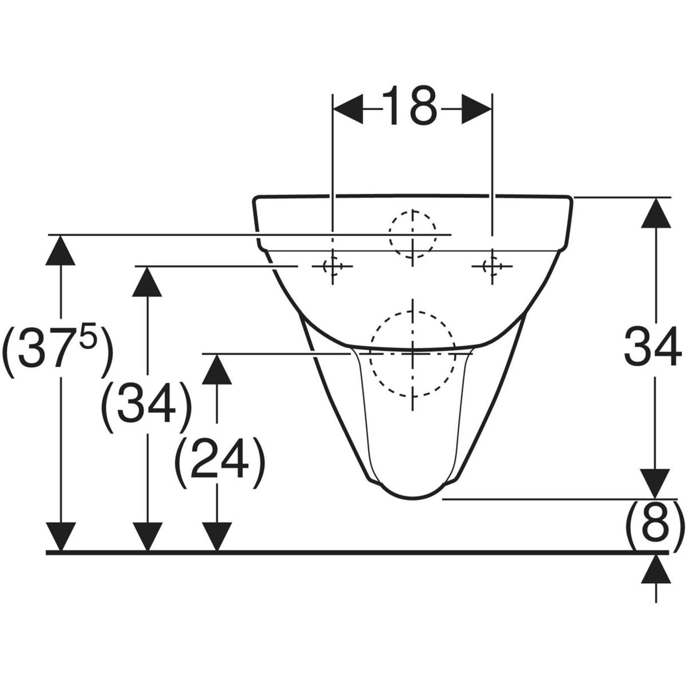 Geberit Selnova Wandtoiletpot - Spoeltoilet - Rimfree - 53 cm